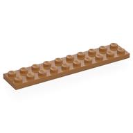 Lego Plate 2 x 10 / Medium Nougat