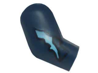 Lego Arm, Right with Torn Sleeve Pattern / Dark Blue