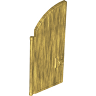 Lego Door, Gate 1 x 4 x 7 2/3 with Curved Top / Pearl Gold