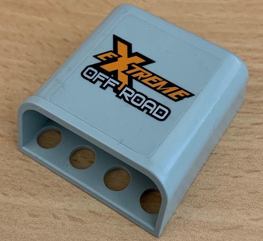Lego Technic Engine Air Scoop 4 x 4 x 1 1/3 with 'EXTREME OFF ROAD' Pattern (Sticker) - Set 8465