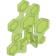 Lego Large Figure Shield, Hexagon / Trans-Bright Green