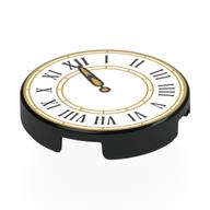 Lego Tile Round 2 x 2 with White Clockface, Black Roman Numerals, Gold Dials, Decorations Print