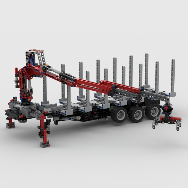 Lego Logging trailer with crane