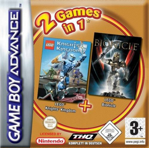 Lego 2 Games in 1 - Knights' Kingdom + BIONICLE - Nintendo Game Boy Advance