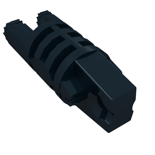 Lego Hinge Cylinder 1 x 3 Locking with 1 Finger and 2 Fingers On Ends, without Hole, 9 Teeth / Black