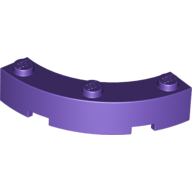 Lego Brick Round Corner 4 x 4 Macaroni Wide with 3 Studs / Dark Purple