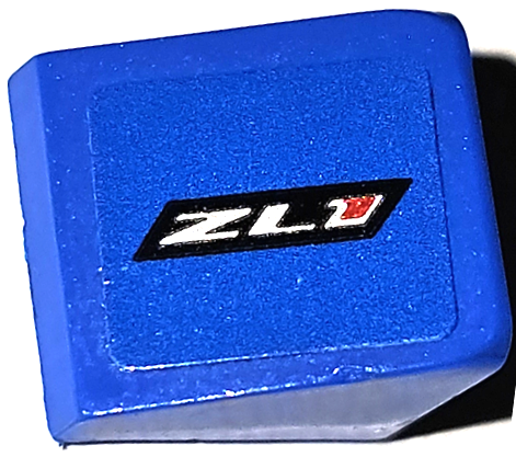 Lego Slope 30 1 x 1 x 2/3 with Black, White and Red 'ZL1' Pattern (Sticker) - Set 75891 / Blue