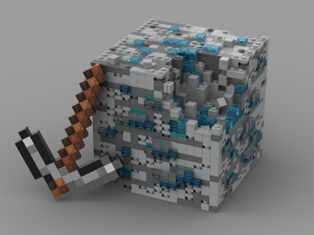 Lego Giant diamond ore (1 pixel=1 stud)