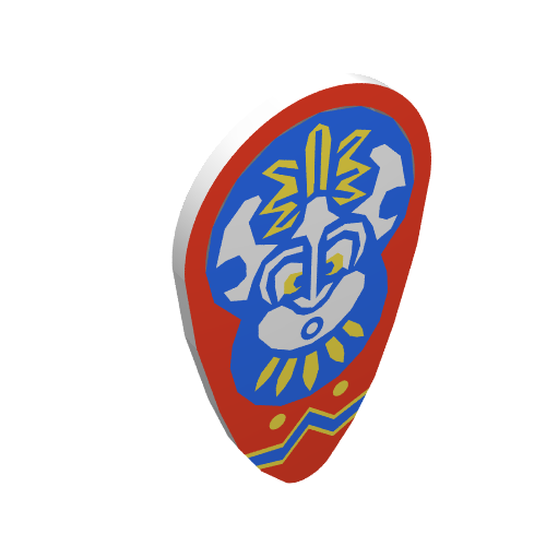 Lego Shield Ovoid with Indigo Islanders Print