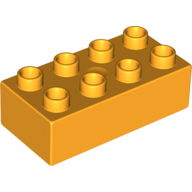 Lego Duplo Brick 2 x 4 / Bright Light Orange