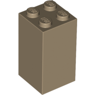 Lego Brick 2 x 2 x 3 / Dark Tan