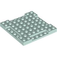 Lego Plate Special 8 x 8 x 2/3 with Four 1 x 4 Recessed Edges / Light Aqua