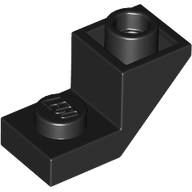 Lego Brick Sloped 45° 2 x 1 Inverted with 2/3 Cutout / Black