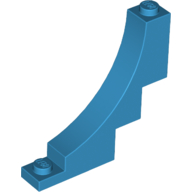Lego Brick Curved 1 x 5 x 4 Inverted / Dark Azure