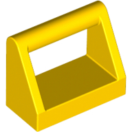 Lego Tile Special 1 x 2 with Handle / Yellow