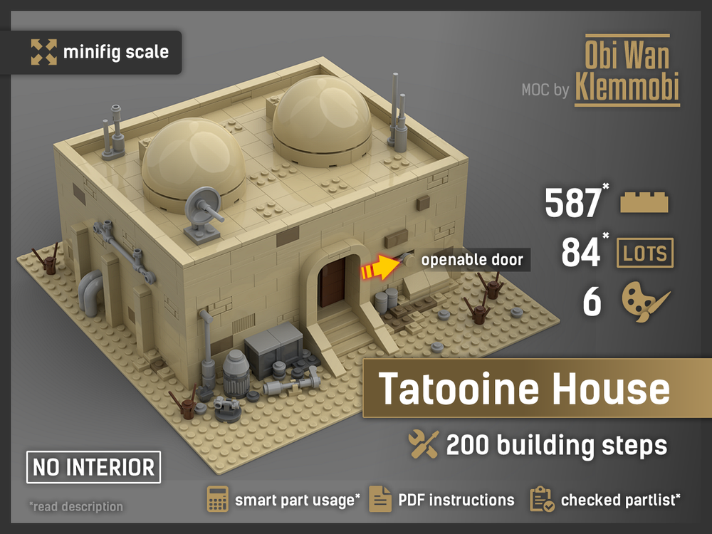 Lego Tatooine Mos Eisley House Large