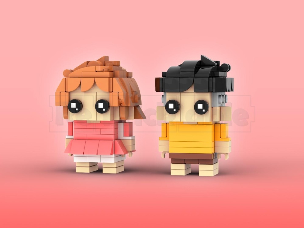 Lego Ponyo & Sosuke Brickheadz LEGO MOC - Ponyo