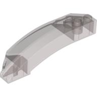Lego Brick Wedged, Curved 8 x 3 x 2 Open Right / Trans-Brown