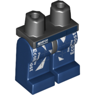 Lego Hips and Dark Blue Legs with 'sparco' Logo and 'Powered by EcoBoost' with White Triangles Print / Black