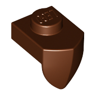 Lego Plate Special 1 x 1 with Vertical Tooth / Reddish Brown