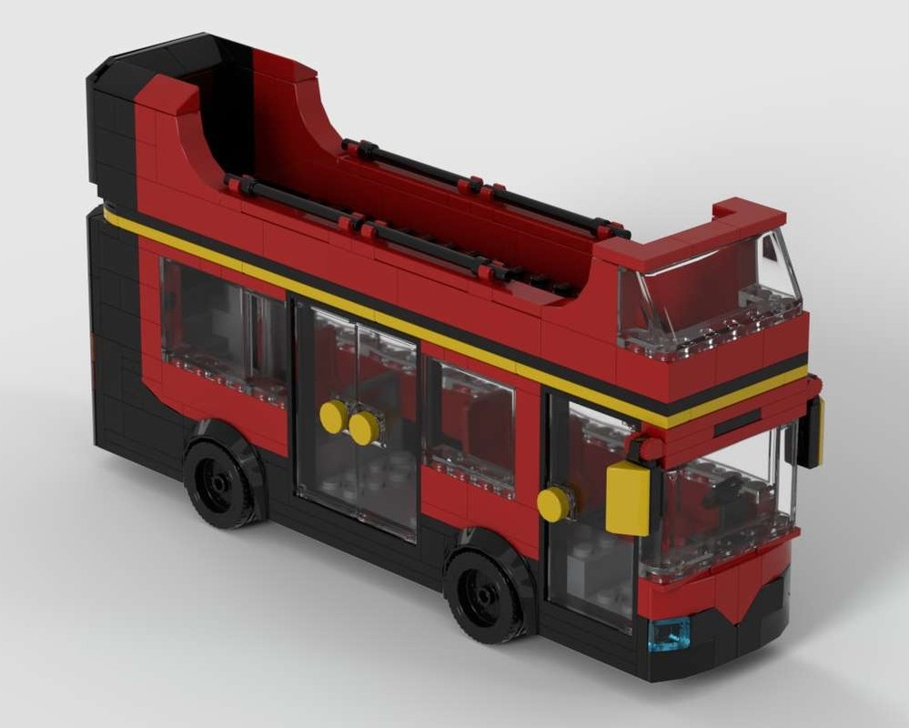 Lego Red Double-Decker Sightseeing Bus Modification