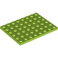 Lego Plate 6 x 8 / Lime