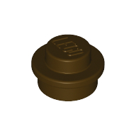 Lego Plate Round 1 x 1 with Solid Stud / Dark Brown