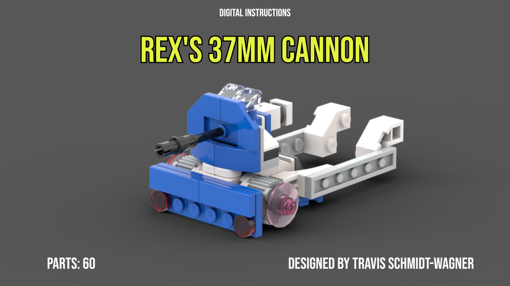 Lego 75391 Alt Build- Rex's 37mm Cannon