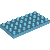 Lego Duplo Plate 4 x 8 / Medium Azure