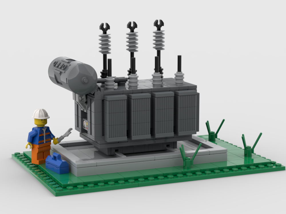 Lego high voltage transformer