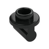 Lego Plate Round 1 x 1 with Hollow Stud and Bar on Underside - Long Space / Black
