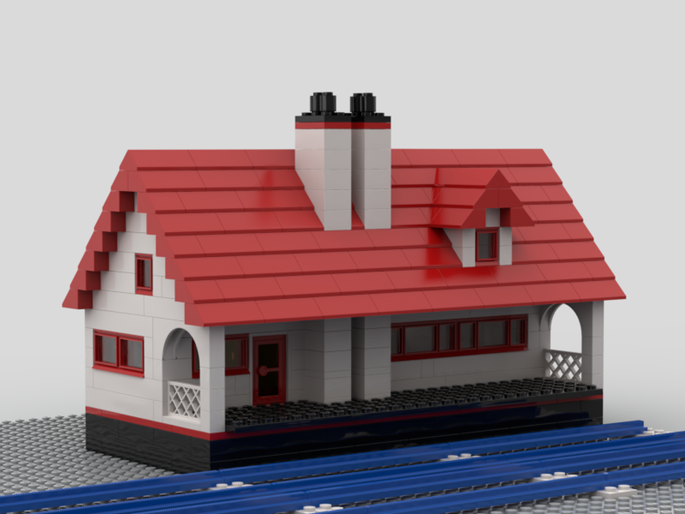 Lego train station (old lego style)