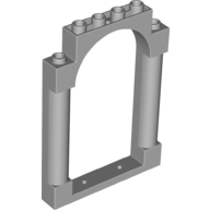 Lego Panel 1 x 6 x 7 with 2 Columns and Arch / Light Bluish Gray