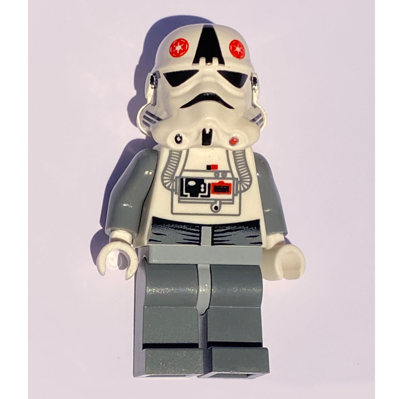 Lego AT-AT Driver, White Uniform, Plain Black Head (30408 Helmet)
