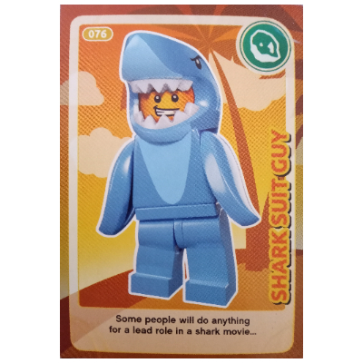 Lego Trading Card, Create The World - Shark Suit Guy / [No Color/Any Color]