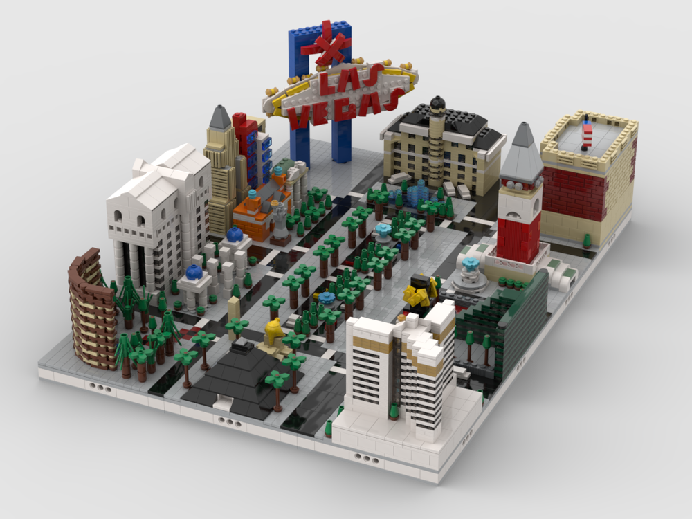Lego Mini Modular City Las Vegas | Build from 11 MOCs