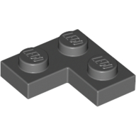 Lego Plate 2 x 2 Corner / Dark Bluish Gray