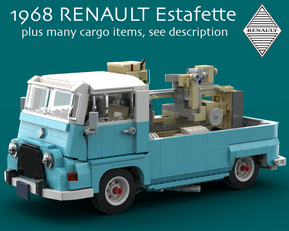 Lego Renault Estafette + many cargo items 10279