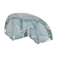 Lego Brick Round Corner, Curved 2 x 2 x 1 2/3 Quarter Dome with 1 Cutout / Opal Trans-Clear