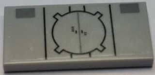 Lego Tile 2 x 4 with Hatch Door Pattern (Sticker) - Set 7961