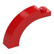 Lego Brick Arch 1 x 4 x 2 1/3 Curved Top / Red