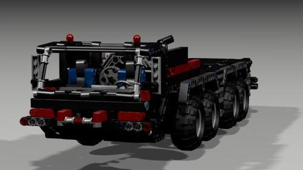 Lego 4-axle mobile crane chassis