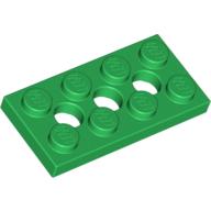 Lego Technic Plate 2 x 4 [3 Holes] / Green