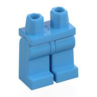 Lego Hips and Medium Blue Legs with Torn Pants with Light Bluish Grey Mechanical/Robot Print (The Kraang) / Medium Blue