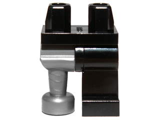 Lego Hips and 1 Black Left Leg, 1 Flat Silver Pirate Peg Leg
