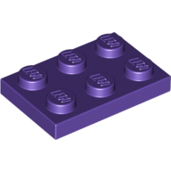 Lego Plate 2 x 3 / Dark Purple