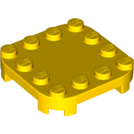 Lego Plate Round Corners 4 x 4 x 2/3 Circle with Reduced Knobs / Yellow