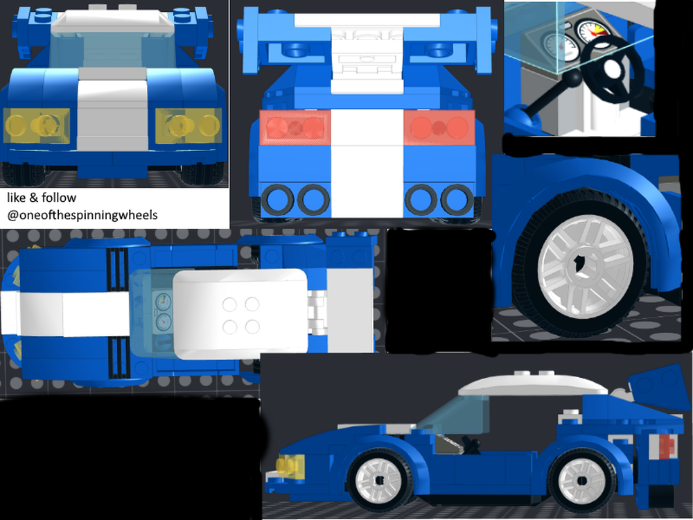 Lego blue & white racer