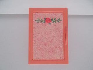 Lego Scala Cupboard Door 8 x 6 with Rose and Leaves Pattern (Sticker) - Set 3242 / Salmon