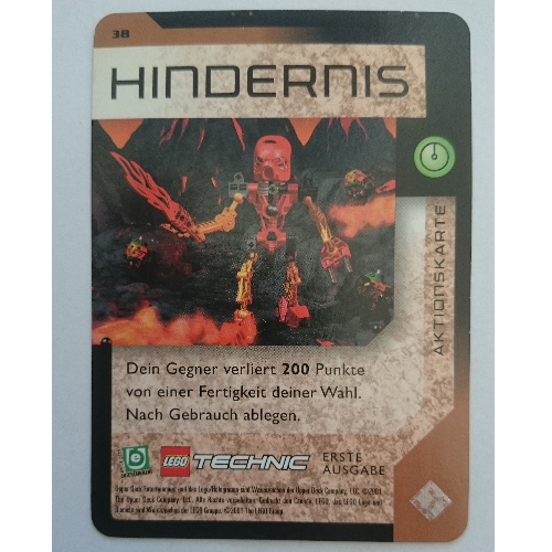 Lego Trading Card, Bionicle Game: QftM - 38 Game Action - Penalty / [No Color/Any Color]